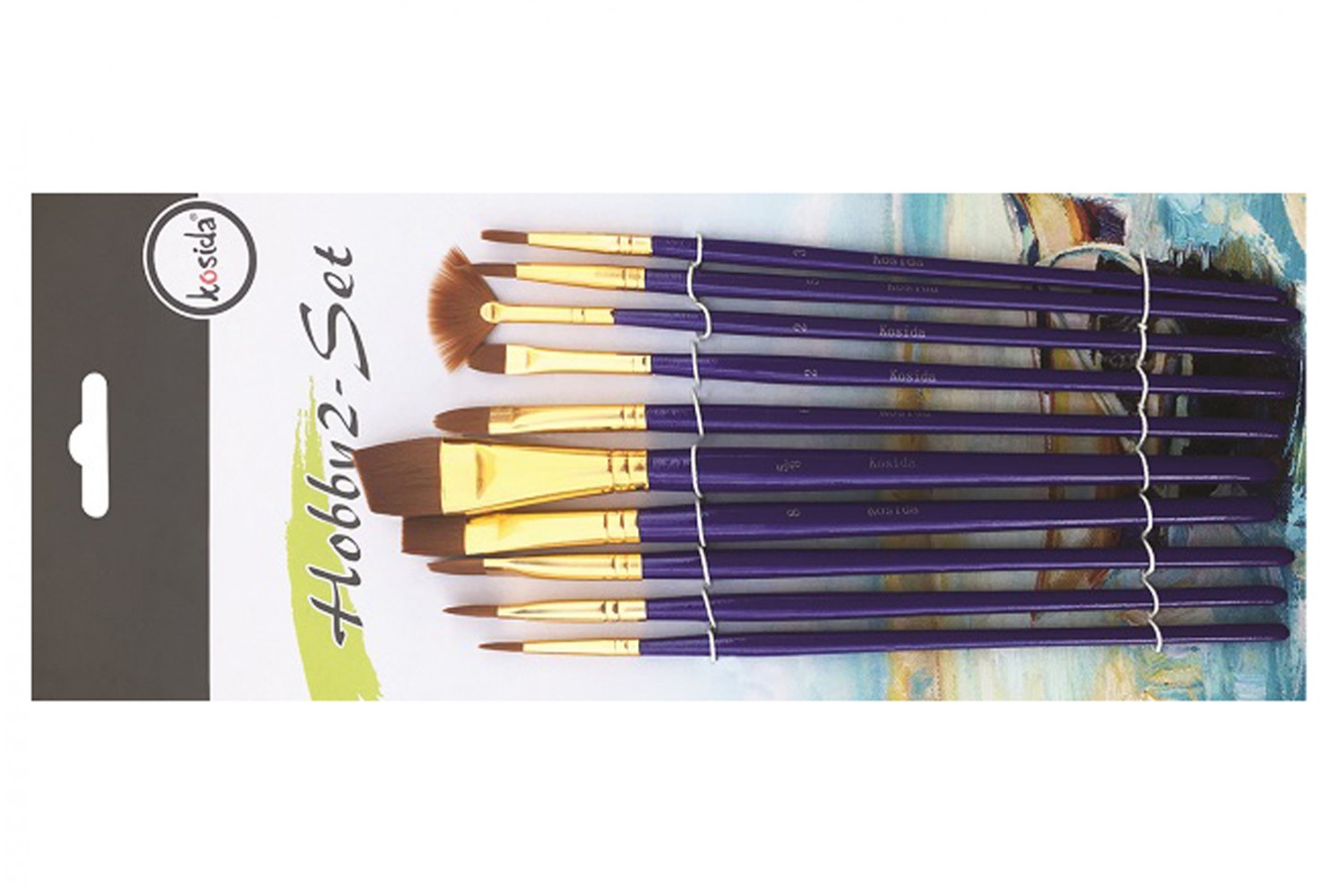 Kosida, HOBBY2 Fırça Seti (Set: 10 fırça, KF-HOBBY2SET)