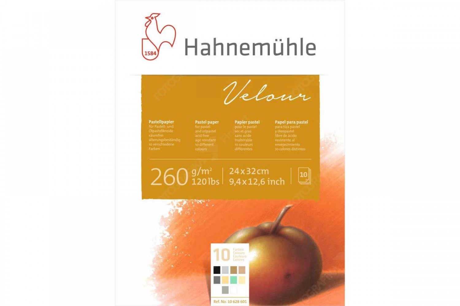 Hahnemühle, Pastellpapier Velour Ped 260 gsm  (10 yaprak)