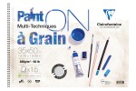 Clairfontaine, Paint-on a Grain Çizim Blok, Resim Defteri (6'lı Paket, 200 gr, 35x50 cm, 15 yaprak)