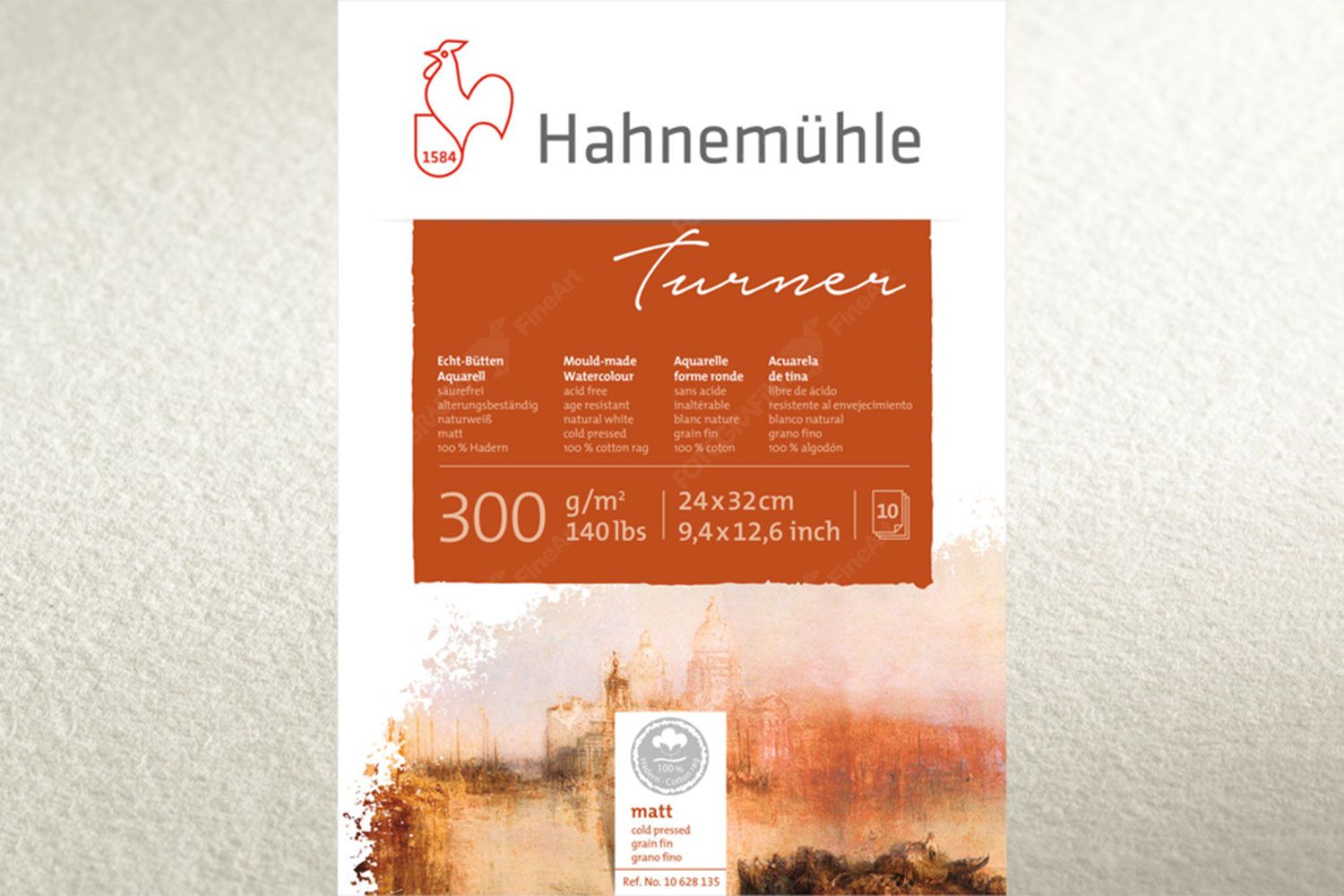 Hahnemühle, Turner 300 gsm - Cold Pressed - Blok (10 yaprak)