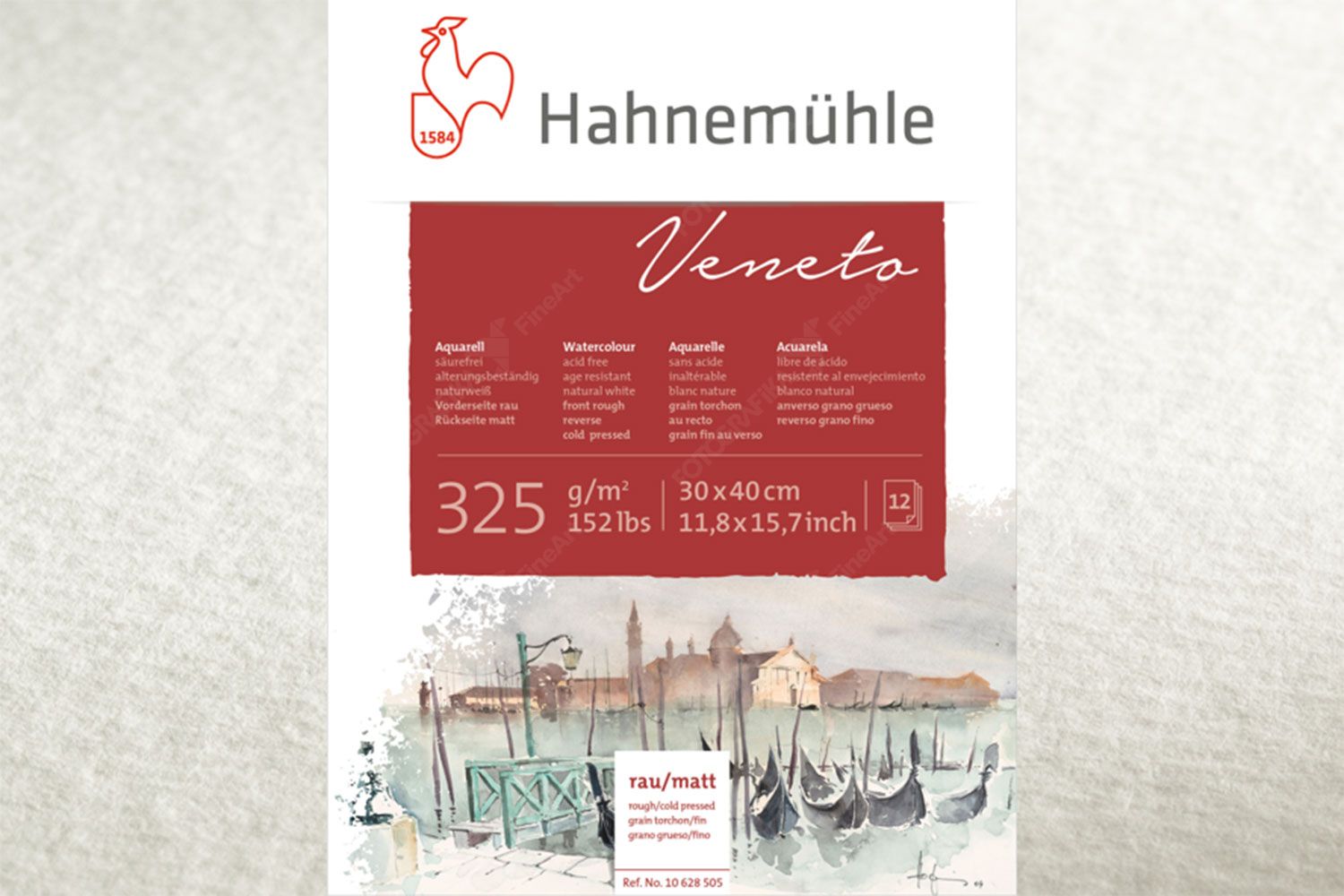 Hahnemühle, Veneto 325 gsm - Rough & Cold Pressed - Blok (12 yaprak)